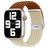Mobigear Braided Dual Nylon Apple Watch Bandje Klemsluiting - 49/46/45/44 mm - Bruin / Sterrenlicht