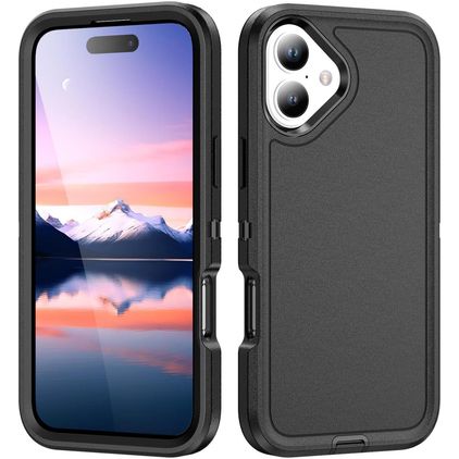 Mobigear Rugged iPhone 17 Hoesje Hardcase Backcover Shockproof - Zwart