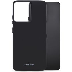 Mobilize Rubber Gelly Motorola Moto G75 Hoesje Flexibel TPU Backcover - Zwart