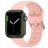 Mobigear Bumpy Siliconen Apple Watch Bandje Gespsluiting - 49/46/45/44 mm - Roze