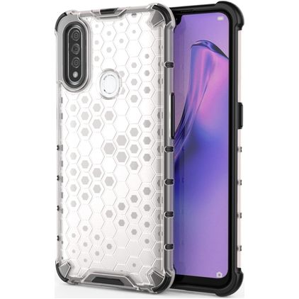 Mobigear Honeycomb Doorzichtig OPPO A31 Hoesje Hardcase Backcover Shockproof - Transparant