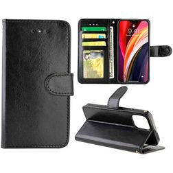 Mobigear Wallet iPhone 12 Hoesje Bookcase Portemonnee - Zwart
