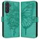 Mobigear Butterfly Samsung Galaxy M55 Hoesje Bookcase Portemonnee - Groen