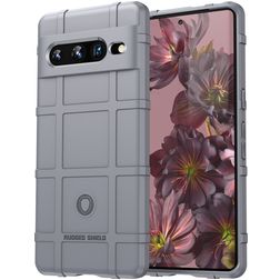 Mobigear Rugged Shield Google Pixel 7 Pro Hoesje Flexibel TPU Backcover Shockproof - Grijs