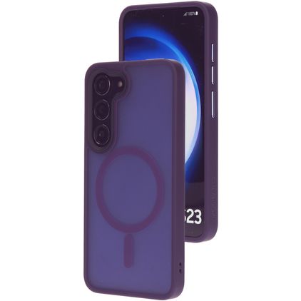 Mobiparts Hardcover Samsung Galaxy S23 MagSafe Hoesje Hardcase Backcover - Satin Purple