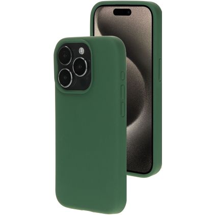 Mobiparts iPhone 15 Pro Siliconen Hoesje Backcover - Forest Green