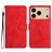 Mobigear Stitch iPhone 17 Pro Hoesje Bookcase Portemonnee - Rood