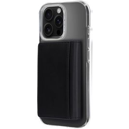 Mobiparts Card Wallet Leren Pasjeshouder - 2 Pasjes - MagSafe Compatible - Zwart