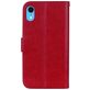Mobigear Roses iPhone XR Hoesje Bookcase Portemonnee - Rood