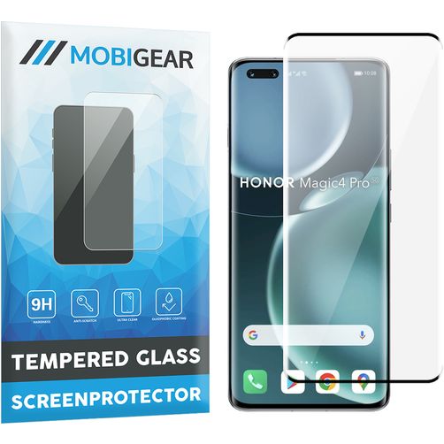 Mobigear Premium HONOR Magic 4 Pro Glazen Screenprotector - Case Friendly - Zwart