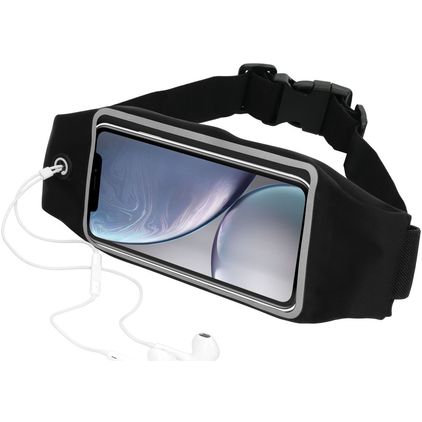 Mobiparts Comfort Fit Belt Telefoonhouder Hardlopen iPhone XR Sport Hoesje Neopreen Heuptas - Zwart