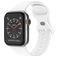 Mobigear Sport Dual Siliconen Apple Watch Bandje Druksluiting - 42/41/40/38 mm - Wit