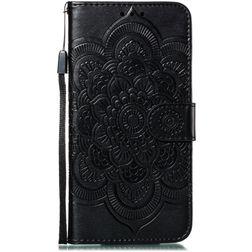 Mobigear Mandala iPhone 11 Pro Max Hoesje Bookcase Portemonnee - Zwart