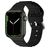 Mobigear Bumpy Siliconen Apple Watch Bandje Gespsluiting - 49/46/45/44 mm - Zwart
