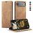 CaseMe 013 iPhone Air Hoesje Bookcase Portemonnee - Bruin