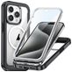 Mobigear Rugged Mag iPhone 15 Pro MagSafe Hoesje Hardcase Backcover Shockproof - Zwart