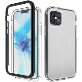 Mobigear Two-Layer iPhone 12 Pro Max Hoesje Hardcase Backcover Shockproof - Zwart / Transparant