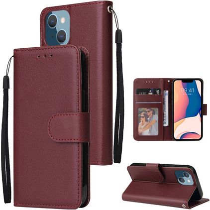 Mobigear Wallet iPhone 14 Plus Hoesje Bookcase Portemonnee - Rood