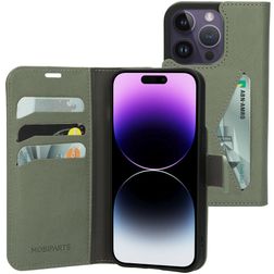 Mobiparts Classic Wallet iPhone 14 Pro Hoesje Bookcase Portemonnee - Stone Green