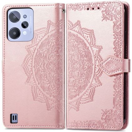 Mobigear Mandala Realme C31 Hoesje Bookcase Portemonnee - Roségoud