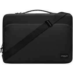 Gaston Luga Däsh Cushioned Briefcase Laptop Aktetas 16 inch Laptoptas + Handvat - Zwart
