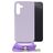 Mobilize Lanyard Gelly Samsung Galaxy A14 Flexibel TPU Hoesje met koord - Pastel Purple