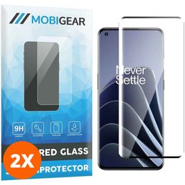 Mobigear Premium OnePlus 10 Pro Glazen Screenprotector - Case Friendly - Zwart (2-Pack)