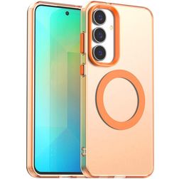 Mobigear Shockproof Samsung Galaxy S25 FE MagSafe Hoesje Hardcase Backcover - Oranje