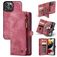 Caseme 008 iPhone 13 Pro Hoesje Uitneembare 2in1 Bookcase Portemonnee - Rood