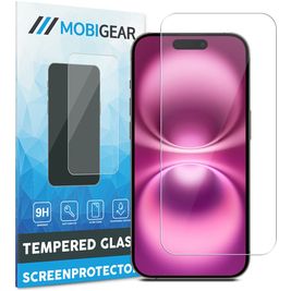 Mobigear iPhone 16 Glazen Screenprotector - Case Friendly