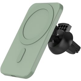 Mobigear ColorCharge MagSafe Telefoonhouder Auto Ventilatierooster Magnetisch Universeel - Groen