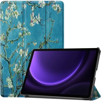 Mobigear Tri-Fold Samsung Galaxy Tab S9 FE Hoes Bookcase - Almond Blossoms