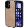 Mobiparts Classic iPhone 16 MagSafe Hoesje TPU,Kunstleer Backcover - Moonstone Beige