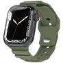 Mobigear Sport Armor Siliconen Apple Watch Bandje Druksluiting - 42/41/40/38 mm - Olive
