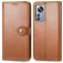Mobigear Snap Button Xiaomi 12 Pro Hoesje Bookcase Portemonnee - Bruin