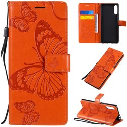 Mobigear Butterfly Sony Xperia L4 Hoesje Bookcase Portemonnee - Oranje