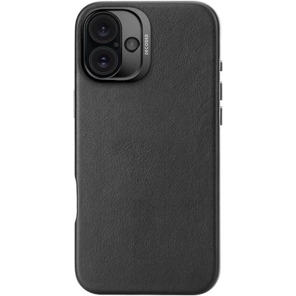Decoded iPhone 16 Plus MagSafe Hoesje Echt Leer Backcover - Zwart