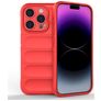 Mobigear Bumpy iPhone 15 Pro Hoesje Flexibel TPU Backcover - Rood
