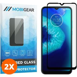 Mobigear Premium Motorola Moto G8 Power Lite Glazen Screenprotector - Case Friendly - Zwart (2-Pack)