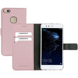 Mobiparts Saffiano Wallet Huawei P10 Lite Hoesje Bookcase Portemonnee - Roze