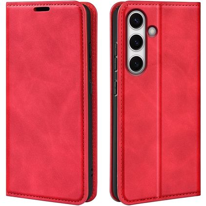 Mobigear Retro Slim Samsung Galaxy S24 FE Hoesje Bookcase Portemonnee - Rood