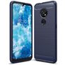 Mobigear Brushed Slim Nokia 7.2 Hoesje Flexibel TPU Backcover - Marineblauw