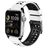 Mobigear Aero Armor Siliconen Apple Watch Bandje Gespsluiting - 49/46/45/44 mm - Zwart / Wit