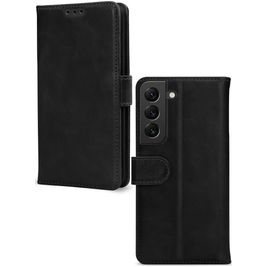 Mobilize Wallet Samsung Galaxy S22 Hoesje Echt Leer Bookcase Portemonnee - Zwart