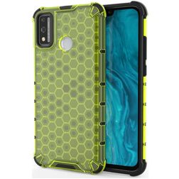 Mobigear Honeycomb HONOR 9X Lite Hoesje Hardcase Backcover Shockproof - Groen