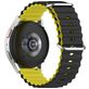 Mobigear Ocean Siliconen Smartwatch Bandje Gespsluiting - Universeel 20 mm aansluiting - Zwart / Geel