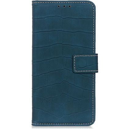 Mobigear Croco Motorola Moto G60s Hoesje Bookcase Portemonnee - Groen