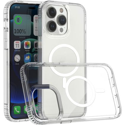 Mobigear Crystal Doorzichtig iPhone 14 Pro Max MagSafe Hoesje Hardcase Backcover - Transparant