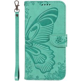 Mobigear Butterfly Samsung Galaxy S25 Hoesje Bookcase Portemonnee - Groen