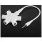 Mobigear Splitter AUX 3.5mm naar AUX 3.5mm Adapter - Wit